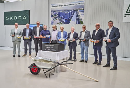 Skoda lays foundation stone of state-of-the-art paint shop at Mlada Boleslav plant